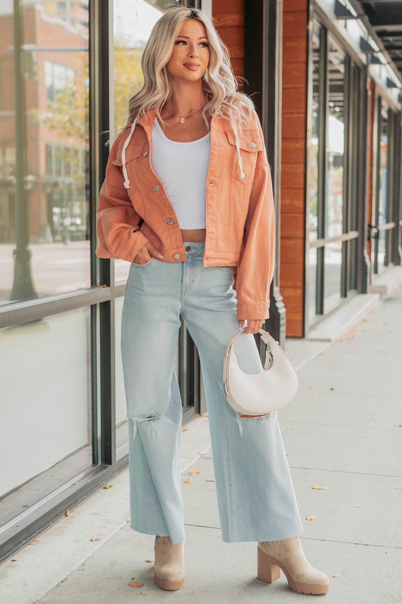 Vivienne Wide Leg Ripped Hidden Jeans (Light)